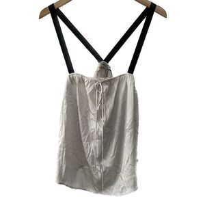 ASOS Flowy Sheer Blousen Racerback Cami Top NWT Rock Chic Girly Black Beige 6